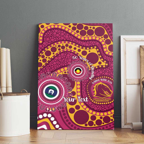 Broncos NAIDOC Week 2026 Personalised Canvas Wall Art 50 Years of Deadly Aboriginal Art