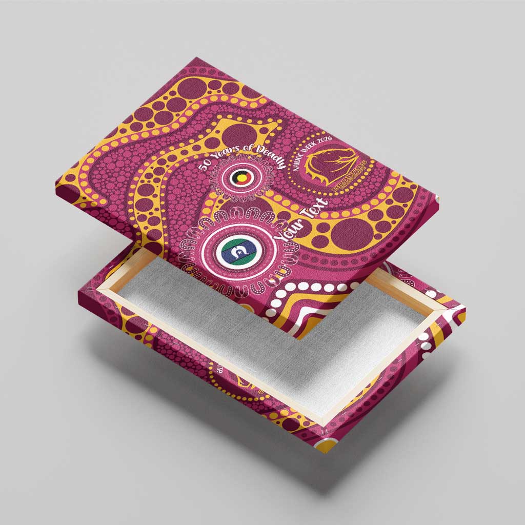 Broncos NAIDOC Week 2026 Personalised Canvas Wall Art 50 Years of Deadly Aboriginal Art