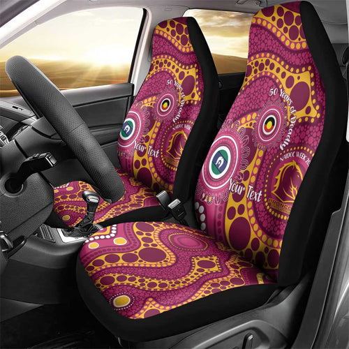 Broncos NAIDOC Week 2026 Personalised Car Seat Cover 50 Years of Deadly Aboriginal Art