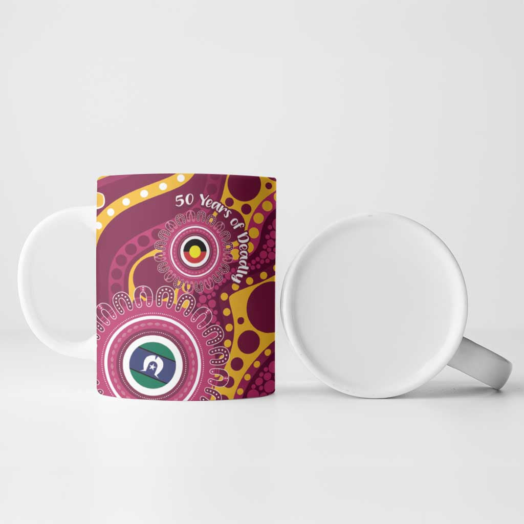 Broncos NAIDOC Week 2026 Personalised Ceramic Mug 50 Years of Deadly Aboriginal Art