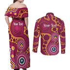 Broncos NAIDOC Week 2026 Personalised Couples Matching Off Shoulder Maxi Dress and Long Sleeve Button Shirt 50 Years of Deadly Aboriginal Art