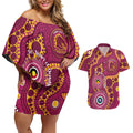 Broncos NAIDOC Week 2026 Personalised Couples Matching Off Shoulder Short Dress and Hawaiian Shirt 50 Years of Deadly Aboriginal Art
