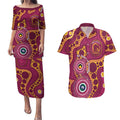 Broncos NAIDOC Week 2026 Personalised Couples Matching Puletasi and Hawaiian Shirt 50 Years of Deadly Aboriginal Art