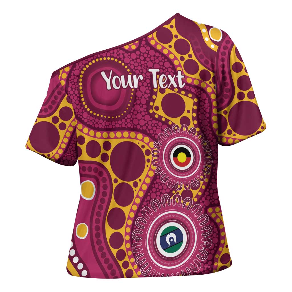 Broncos NAIDOC Week 2026 Personalised Cross Shoulder Shirt 50 Years of Deadly Aboriginal Art