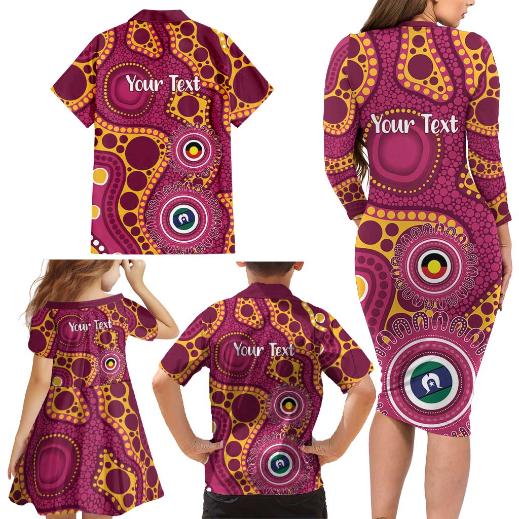 Broncos NAIDOC Week 2026 Personalised Family Matching Long Sleeve Bodycon Dress and Hawaiian Shirt 50 Years of Deadly Aboriginal Art