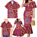 Broncos NAIDOC Week 2026 Personalised Family Matching Mermaid Dress and Hawaiian Shirt 50 Years of Deadly Aboriginal Art