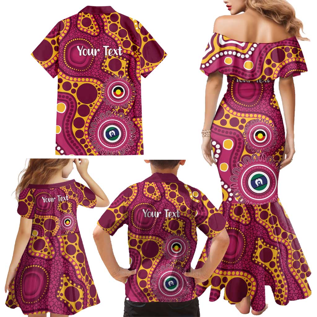 Broncos NAIDOC Week 2026 Personalised Family Matching Mermaid Dress and Hawaiian Shirt 50 Years of Deadly Aboriginal Art