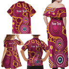 Broncos NAIDOC Week 2026 Personalised Family Matching Off Shoulder Maxi Dress and Hawaiian Shirt 50 Years of Deadly Aboriginal Art