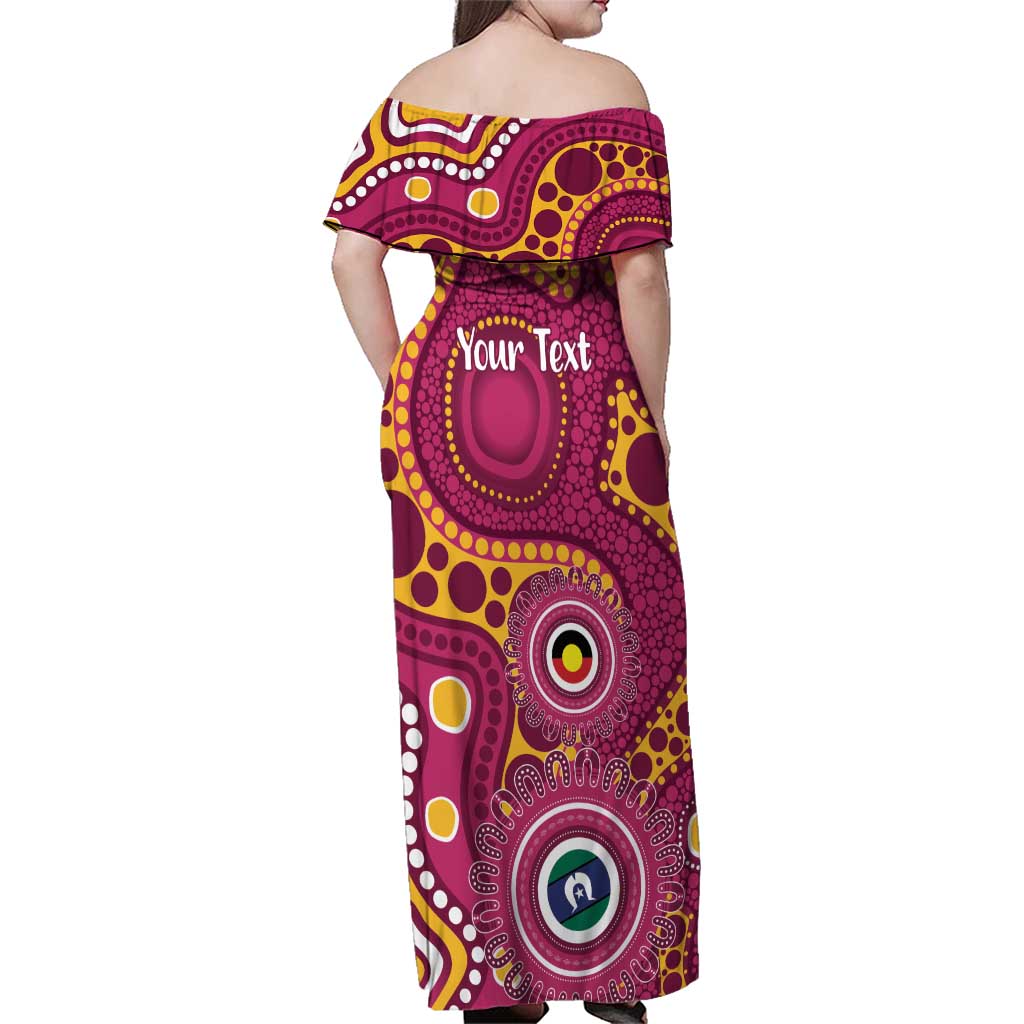 Broncos NAIDOC Week 2026 Personalised Family Matching Off Shoulder Maxi Dress and Hawaiian Shirt 50 Years of Deadly Aboriginal Art