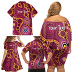 Broncos NAIDOC Week 2026 Personalised Family Matching Off Shoulder Short Dress and Hawaiian Shirt 50 Years of Deadly Aboriginal Art