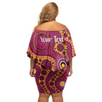Broncos NAIDOC Week 2026 Personalised Family Matching Off Shoulder Short Dress and Hawaiian Shirt 50 Years of Deadly Aboriginal Art