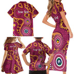 Broncos NAIDOC Week 2026 Personalised Family Matching Short Sleeve Bodycon Dress and Hawaiian Shirt 50 Years of Deadly Aboriginal Art