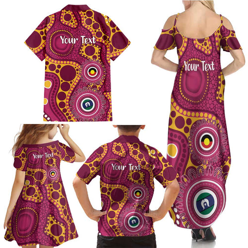 Broncos NAIDOC Week 2026 Personalised Family Matching Summer Maxi Dress and Hawaiian Shirt 50 Years of Deadly Aboriginal Art
