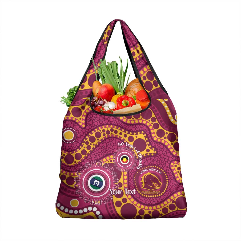 Broncos NAIDOC Week 2026 Personalised Grocery Bag 50 Years of Deadly Aboriginal Art