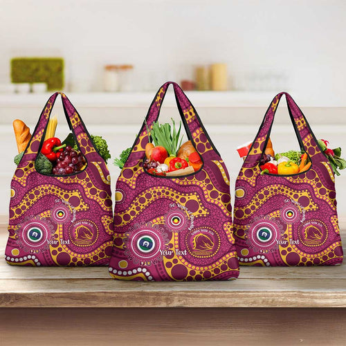 Broncos NAIDOC Week 2026 Personalised Grocery Bag 50 Years of Deadly Aboriginal Art