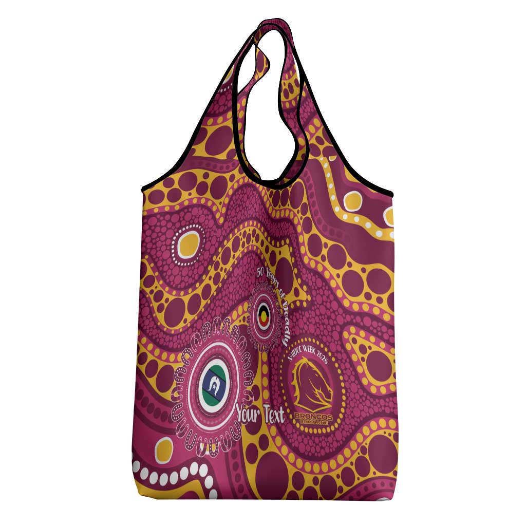 Broncos NAIDOC Week 2026 Personalised Grocery Bag 50 Years of Deadly Aboriginal Art