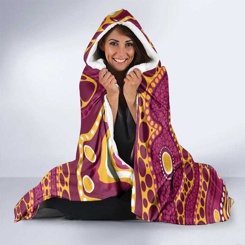 Broncos NAIDOC Week 2026 Personalised Hooded Blanket 50 Years of Deadly Aboriginal Art