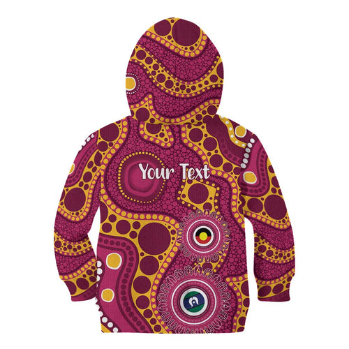 Broncos NAIDOC Week 2026 Personalised Kid Hoodie 50 Years of Deadly Aboriginal Art