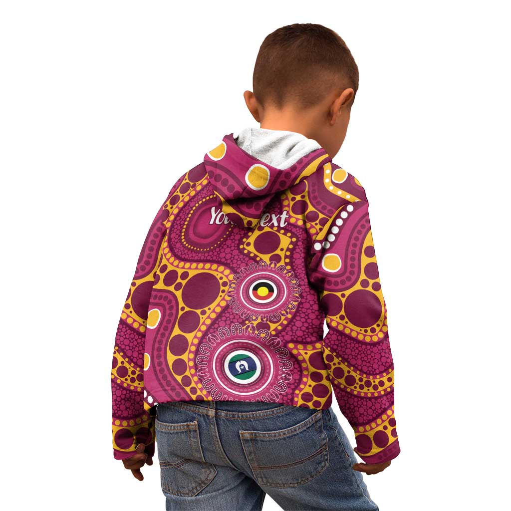 Broncos NAIDOC Week 2026 Personalised Kid Hoodie 50 Years of Deadly Aboriginal Art