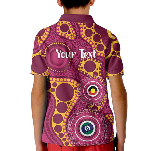 Broncos NAIDOC Week 2026 Personalised Kid Polo Shirt 50 Years of Deadly Aboriginal Art