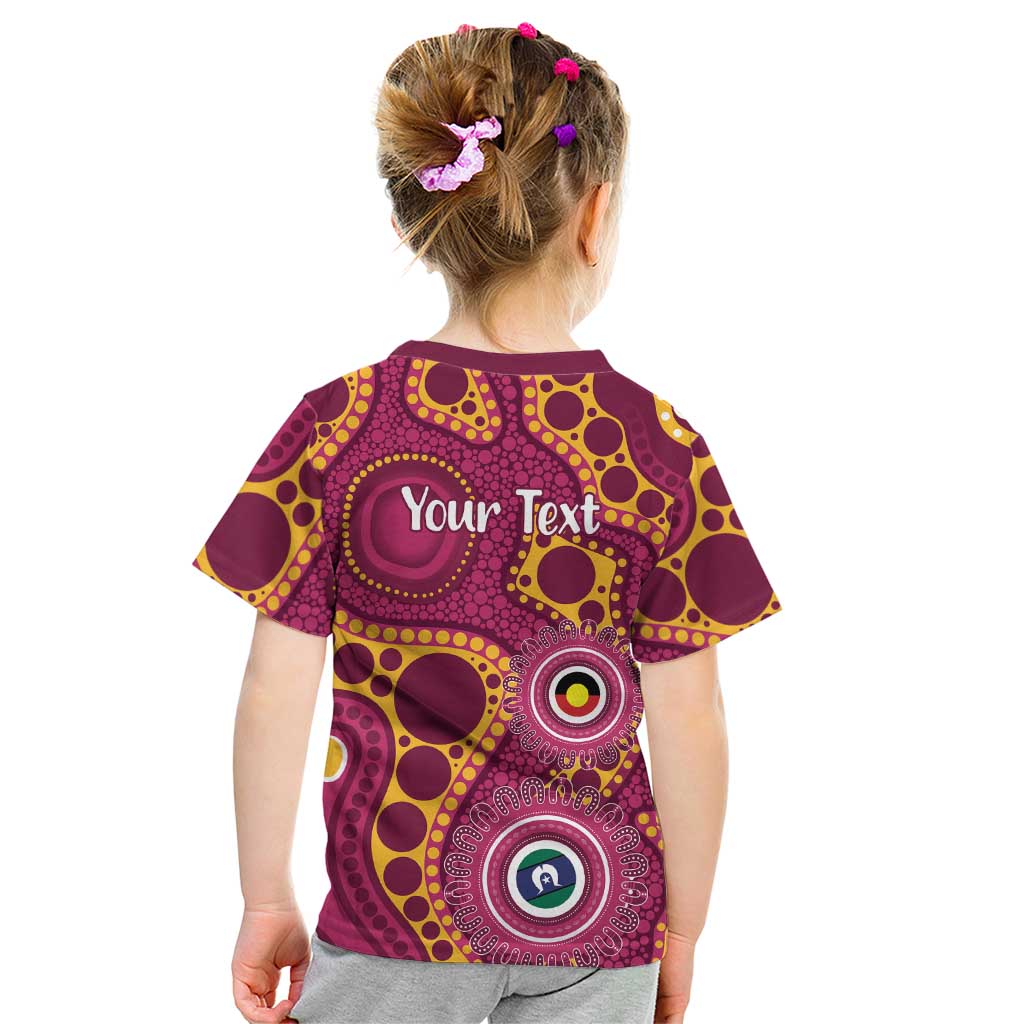 Broncos NAIDOC Week 2026 Personalised Kid T Shirt 50 Years of Deadly Aboriginal Art