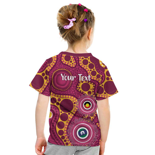 Broncos NAIDOC Week 2026 Personalised Kid T Shirt 50 Years of Deadly Aboriginal Art