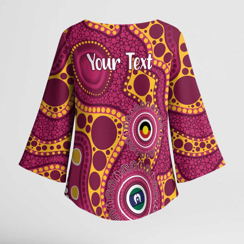 Broncos NAIDOC Week 2026 Personalised Kimono Sleeve Blouse 50 Years of Deadly Aboriginal Art