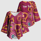 Broncos NAIDOC Week 2026 Personalised Kimono Sleeve Blouse 50 Years of Deadly Aboriginal Art