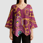 Broncos NAIDOC Week 2026 Personalised Kimono Sleeve Blouse 50 Years of Deadly Aboriginal Art