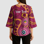 Broncos NAIDOC Week 2026 Personalised Kimono Sleeve Blouse 50 Years of Deadly Aboriginal Art