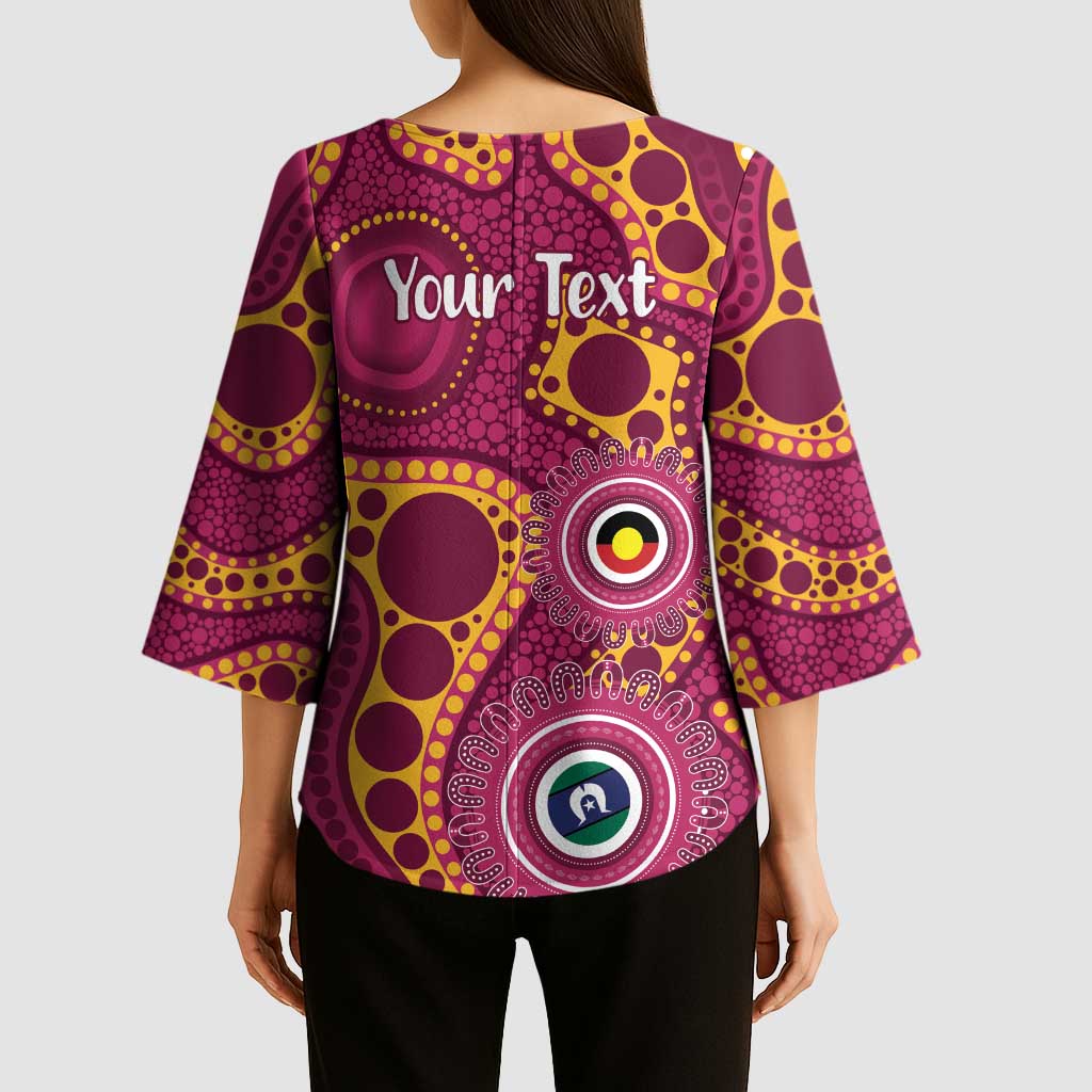 Broncos NAIDOC Week 2026 Personalised Kimono Sleeve Blouse 50 Years of Deadly Aboriginal Art