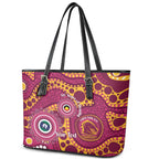 Broncos NAIDOC Week 2026 Personalised Leather Tote Bag 50 Years of Deadly Aboriginal Art