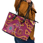 Broncos NAIDOC Week 2026 Personalised Leather Tote Bag 50 Years of Deadly Aboriginal Art