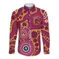Broncos NAIDOC Week 2026 Personalised Long Sleeve Button Shirt 50 Years of Deadly Aboriginal Art