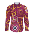 Broncos NAIDOC Week 2026 Personalised Long Sleeve Button Shirt 50 Years of Deadly Aboriginal Art