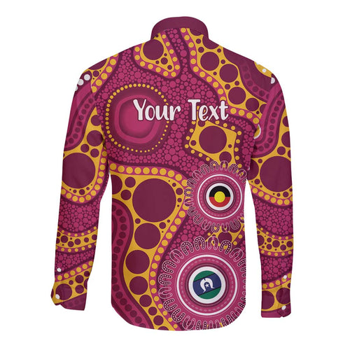 Broncos NAIDOC Week 2026 Personalised Long Sleeve Button Shirt 50 Years of Deadly Aboriginal Art