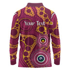 Broncos NAIDOC Week 2026 Personalised Long Sleeve Polo Shirt 50 Years of Deadly Aboriginal Art