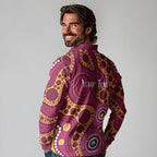 Broncos NAIDOC Week 2026 Personalised Long Sleeve Polo Shirt 50 Years of Deadly Aboriginal Art