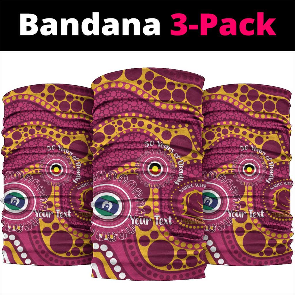 Broncos NAIDOC Week 2026 Personalised Neck Gaiter 50 Years of Deadly Aboriginal Art