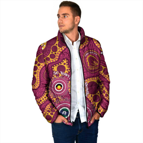 Broncos NAIDOC Week 2026 Personalised Padded Jacket 50 Years of Deadly Aboriginal Art