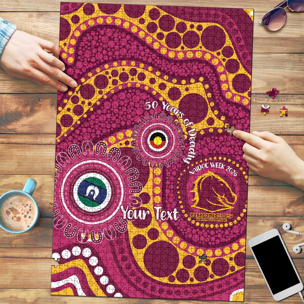 Broncos NAIDOC Week 2026 Personalised Puzzle 50 Years of Deadly Aboriginal Art