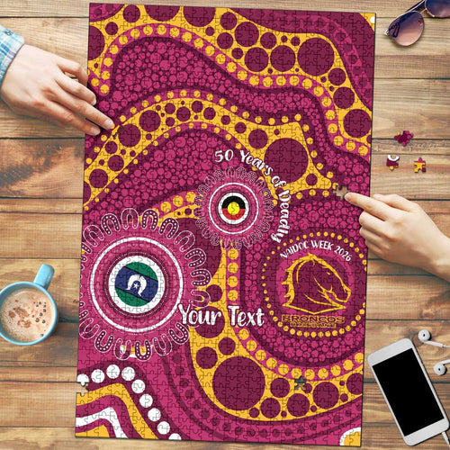 Broncos NAIDOC Week 2026 Personalised Puzzle 50 Years of Deadly Aboriginal Art