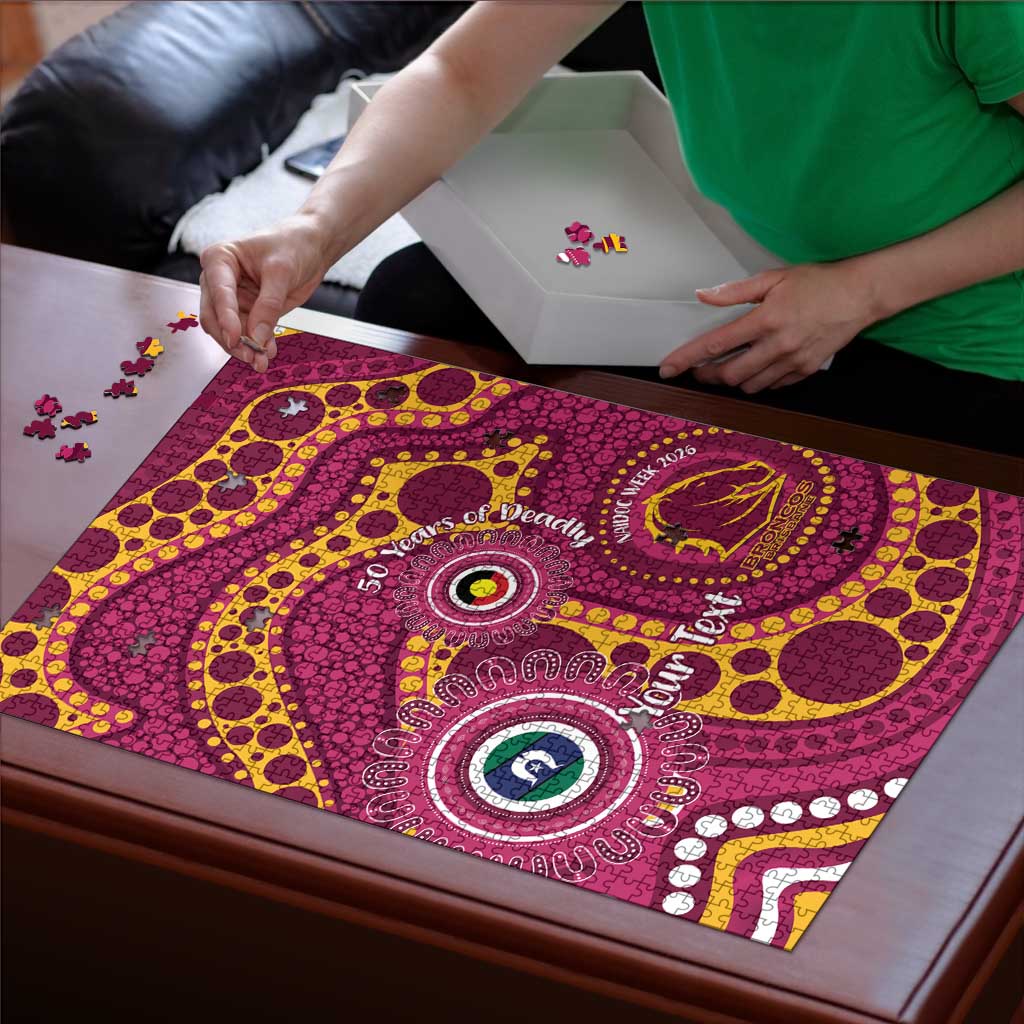 Broncos NAIDOC Week 2026 Personalised Puzzle 50 Years of Deadly Aboriginal Art