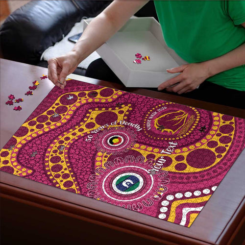 Broncos NAIDOC Week 2026 Personalised Puzzle 50 Years of Deadly Aboriginal Art