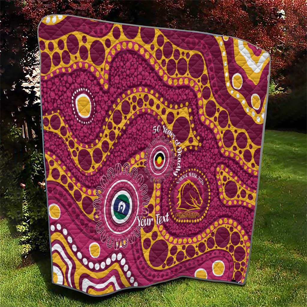 Broncos NAIDOC Week 2026 Personalised Quilt 50 Years of Deadly Aboriginal Art