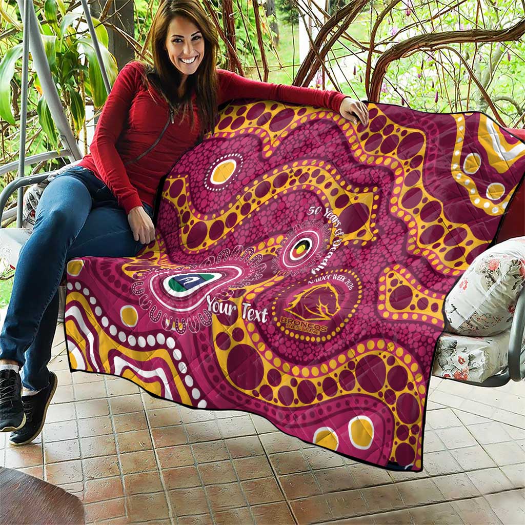 Broncos NAIDOC Week 2026 Personalised Quilt 50 Years of Deadly Aboriginal Art
