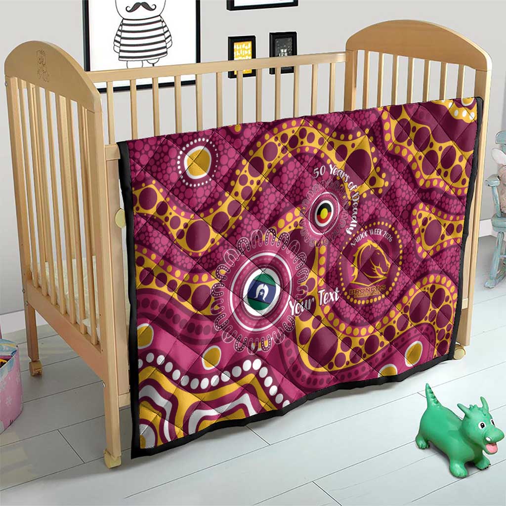 Broncos NAIDOC Week 2026 Personalised Quilt 50 Years of Deadly Aboriginal Art