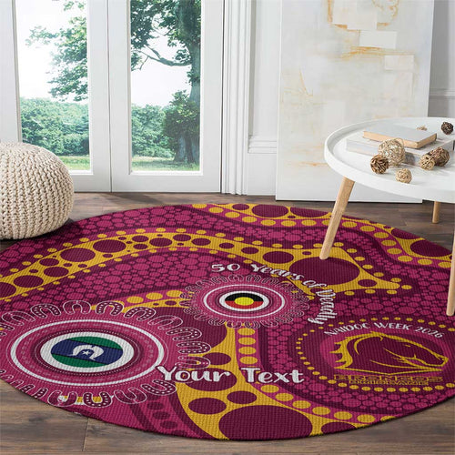 Broncos NAIDOC Week 2026 Personalised Round Carpet 50 Years of Deadly Aboriginal Art