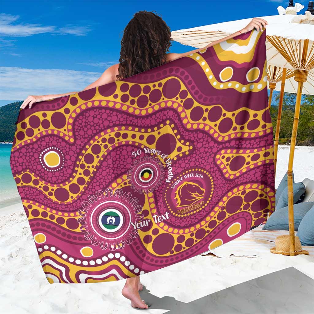 Broncos NAIDOC Week 2026 Personalised Sarong 50 Years of Deadly Aboriginal Art