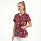 Broncos NAIDOC Week 2026 Personalised Scrub Top 50 Years of Deadly Aboriginal Art